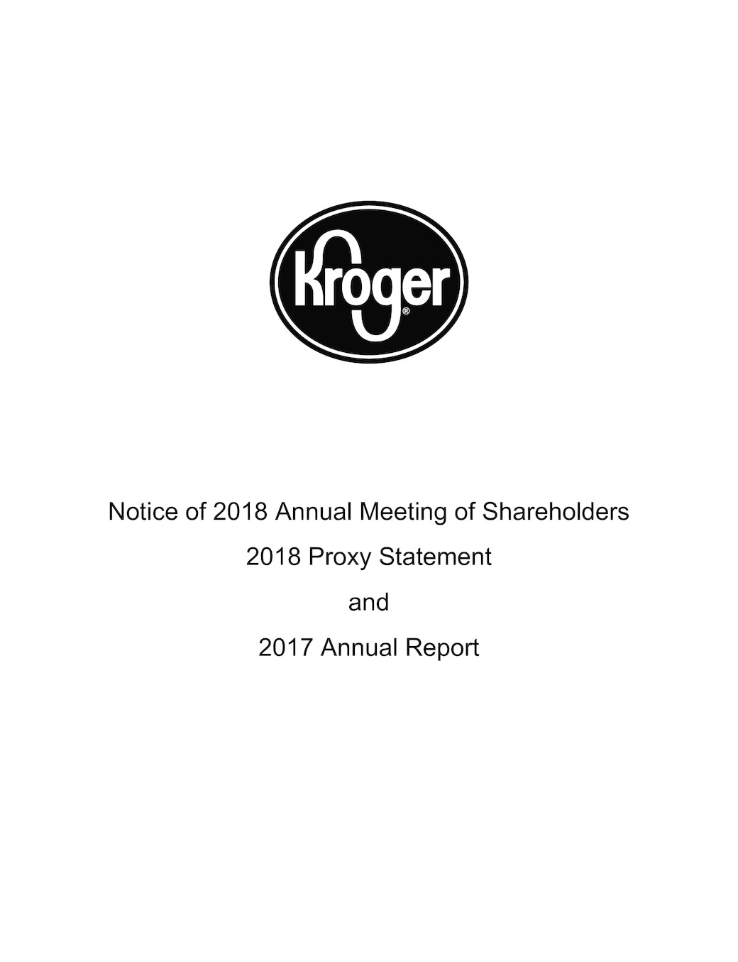 The Kroger Co. Annual Report 2017